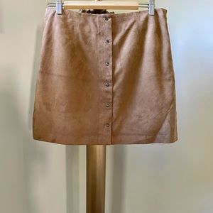 Massimo Dutti Suede Camel / Tan Skirt
